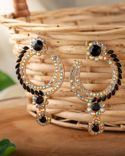 Manjari : Gold Plated AD Earrings