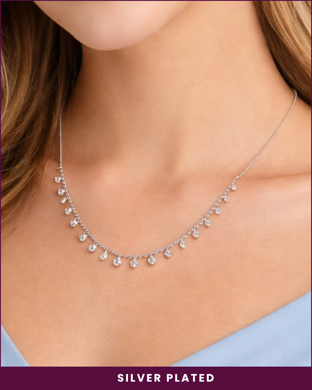 Vid : Silver Plated Necklace
