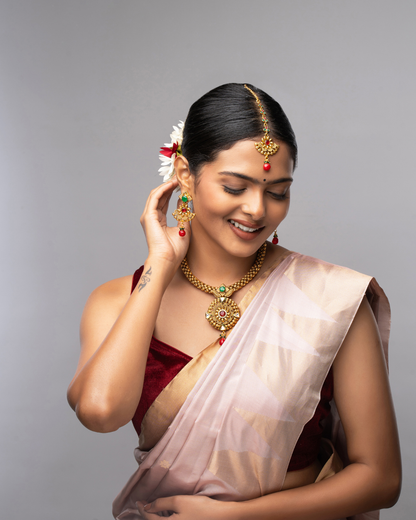 Saanjh : Gold Plated Necklace Set