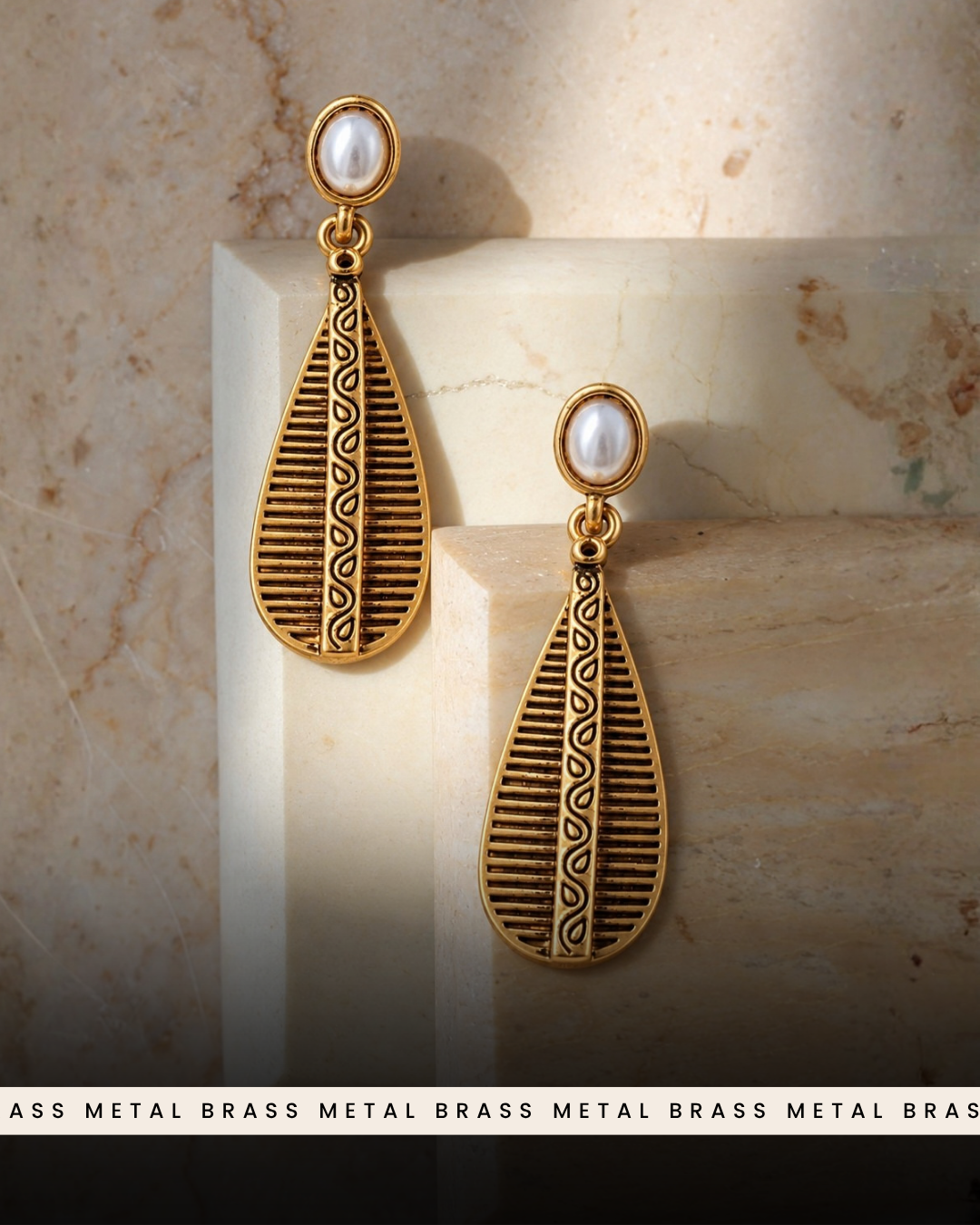 Vana : Brass Earrings