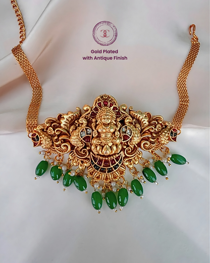 Taoola Gold Plated Temple Necklace Set