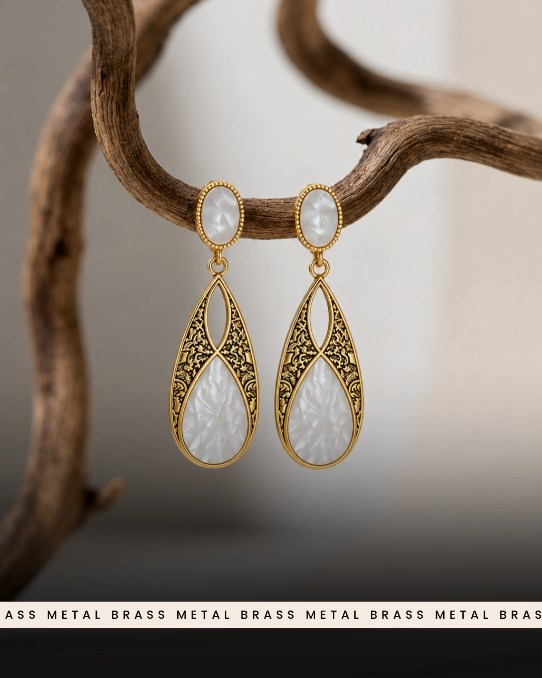 Nedya : Brass Earrings