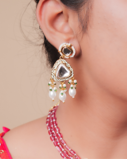 Shriya:  Ruby Kundan Necklace Set
