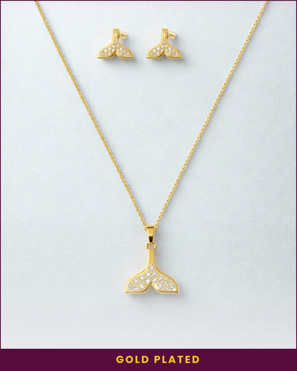 Ryuka : Gold Plated Pendant Set