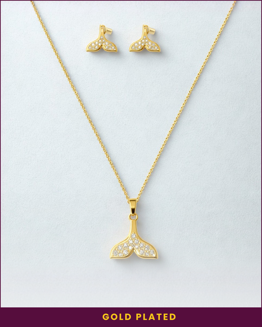 Ryuka : Gold Plated Pendant Set
