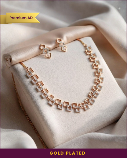 Raha  : Gold plated AD Necklace Set
