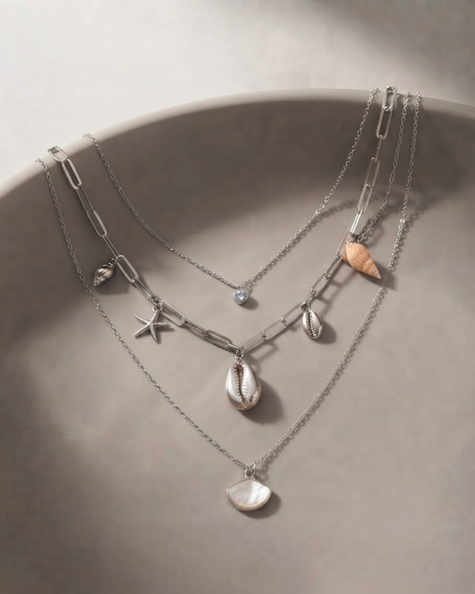 Jojo : Silver Plated Layered Necklace
