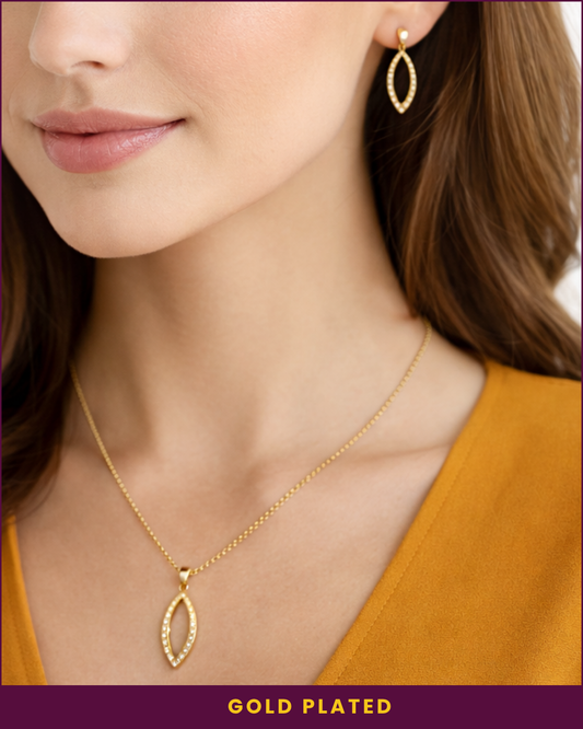 Mosho : Gold Plated Pendant Set