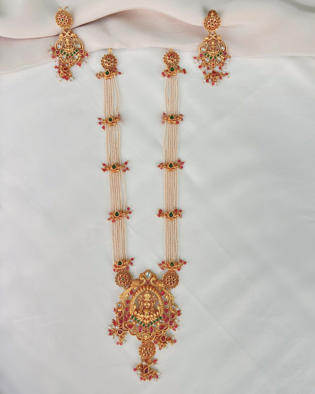 Atha :  Gold Plated Rajwadi Necklace Set