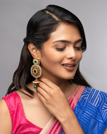 Antra : Gold Plated Earrings