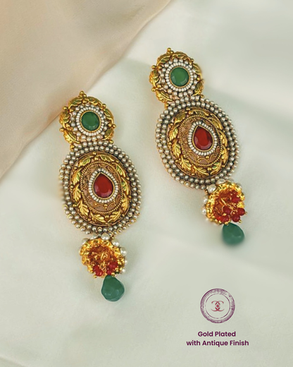 Antra : Gold Plated Earrings