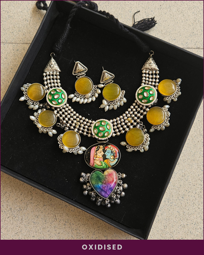 Oorsa : Oxidised Necklace Set