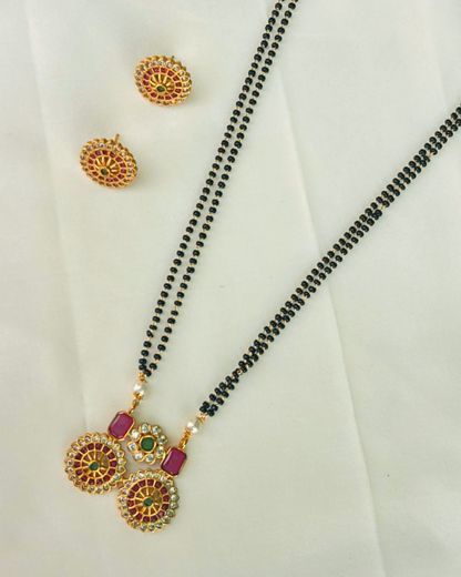 Raaga : Matte Gold Plated Mangalsutra Set