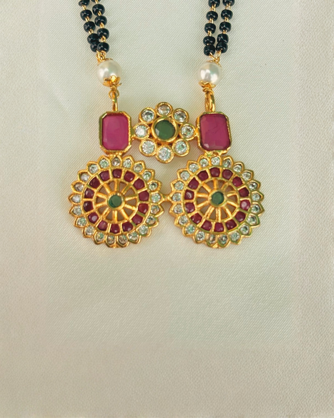 Raaga : Matte Gold Plated Mangalsutra Set