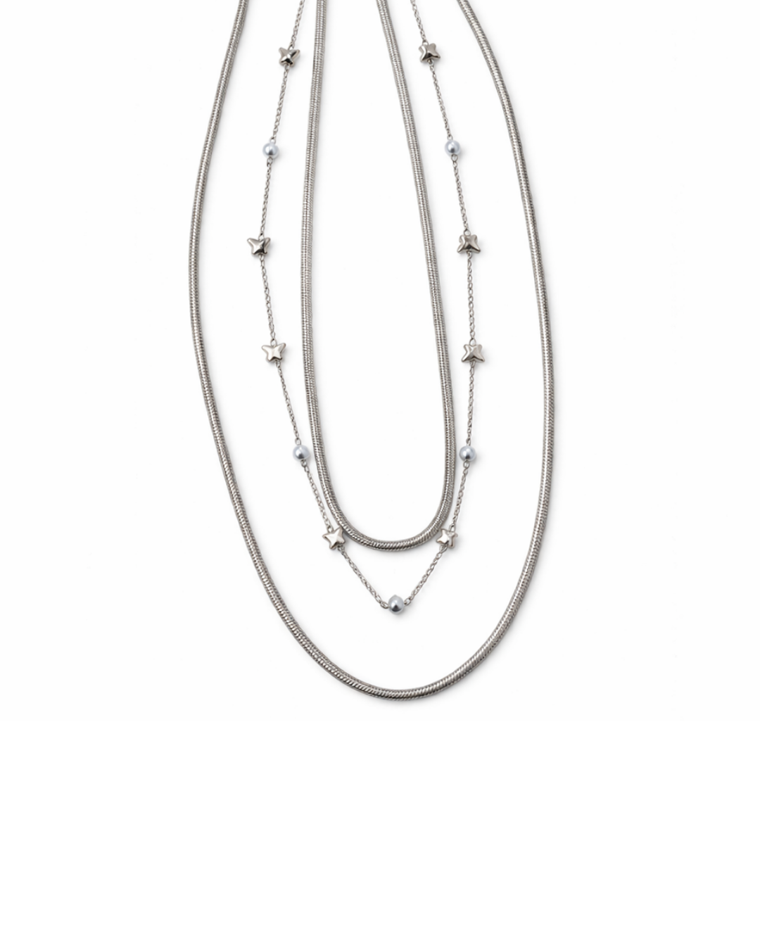 Arela : Gold/Silver Plated Layered Necklace