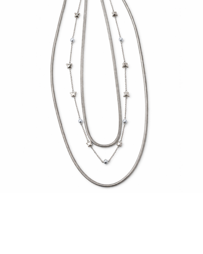 Arela : Gold/Silver Plated Layered Necklace
