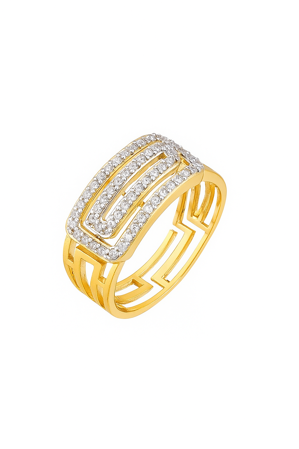 Aakshi : Gold Plated Adjustable AD Ring