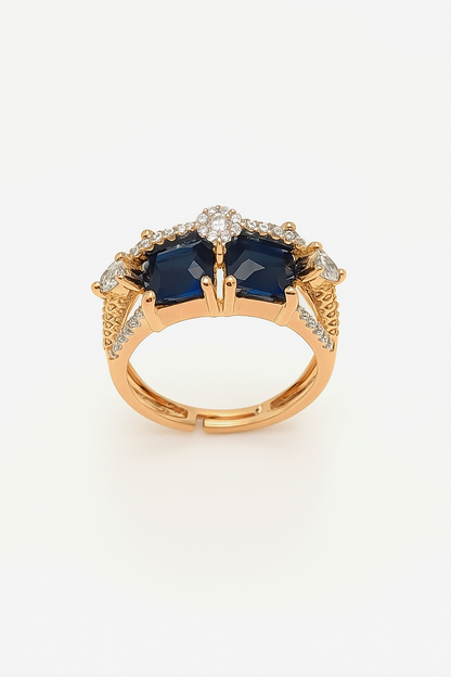 Zuzu : Gold Plated Adjustable AD Ring