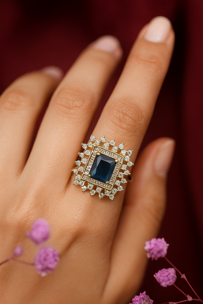 Sukum : Gold Plated Adjustable AD Ring