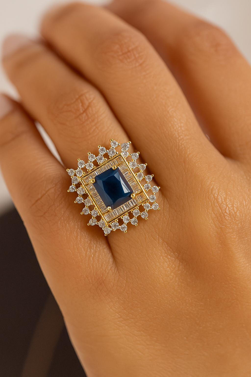 Sukum : Gold Plated Adjustable AD Ring