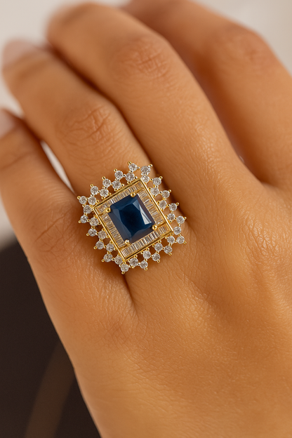 Sukum : Gold Plated Adjustable AD Ring