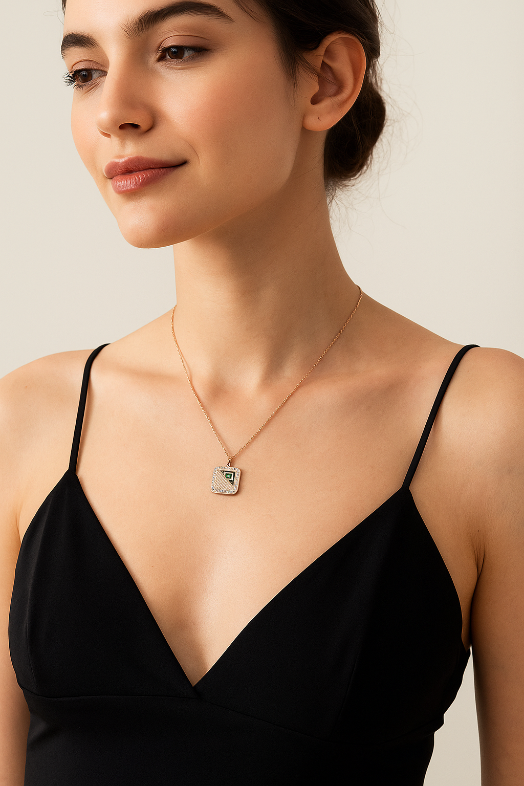 Celestia Carat Radiant Square Pendant Necklace