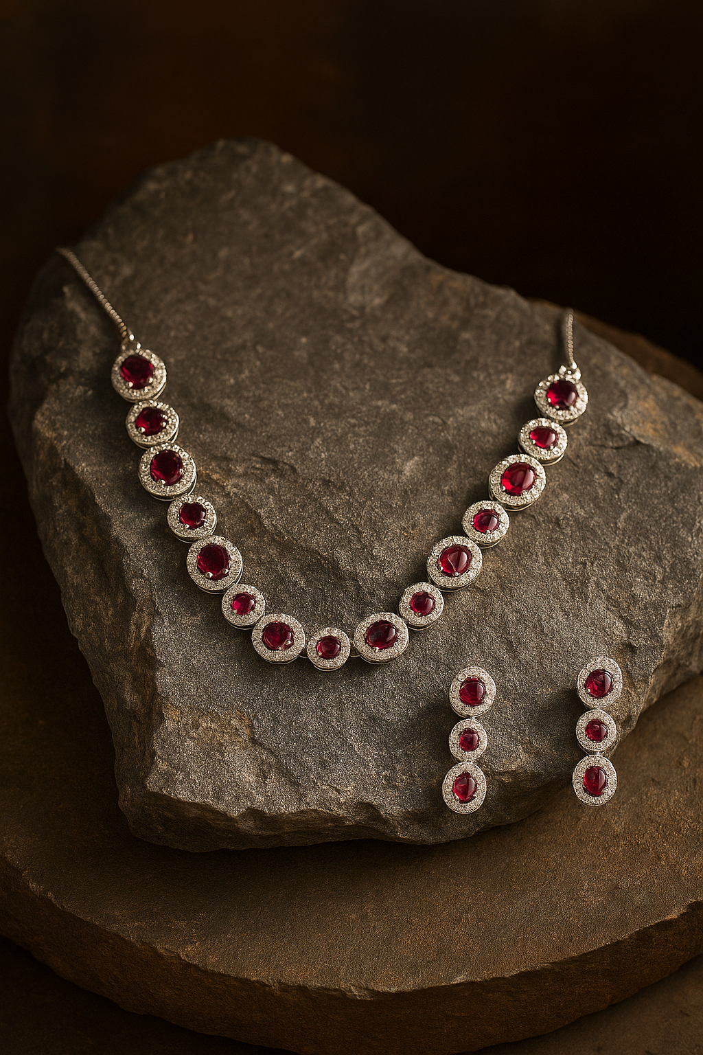 Celestia Carat Scarlet Elegance Necklace Set
