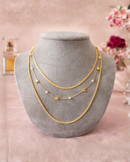 Arela : Gold/Silver Plated Layered Necklace