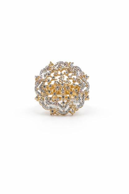 Shriya : Gold Plated AD Adjustable Ring