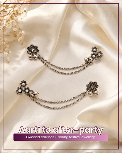 Rani : Oxidised Earrings