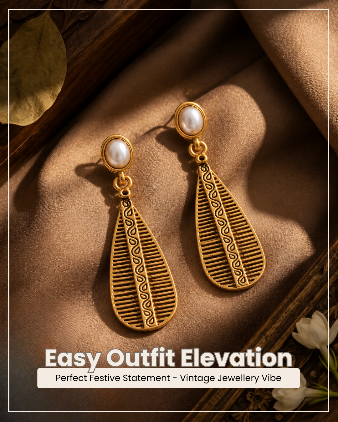 Vana : Brass Earrings
