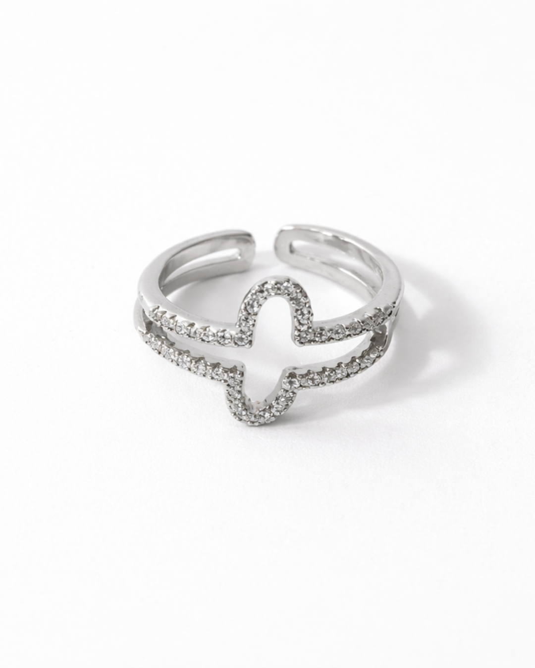 Ziu: Silver Plated Adjustable Ring
