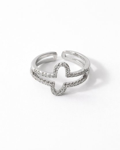 Ziu: Silver Plated Adjustable Ring