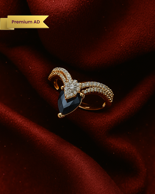 Tushe : Gold Plated AD Adjustable Ring