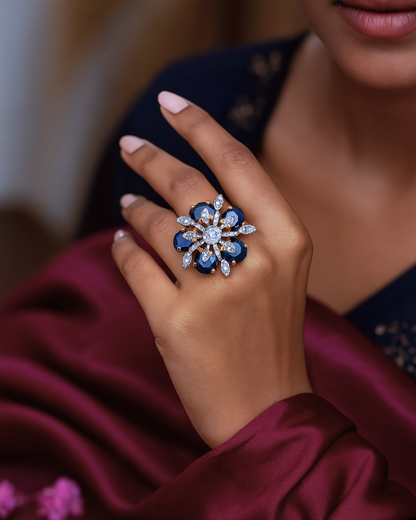 Nia : Gold Plated Adjustable AD Ring