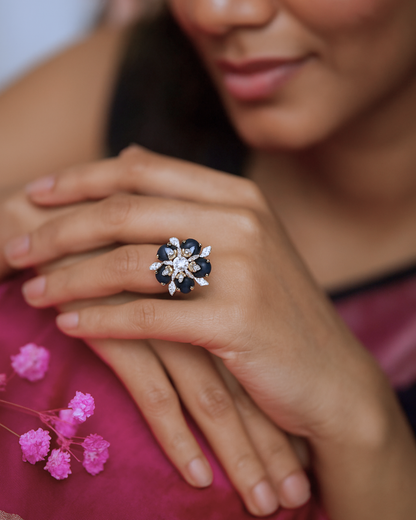 Nia : Gold Plated Adjustable AD Ring