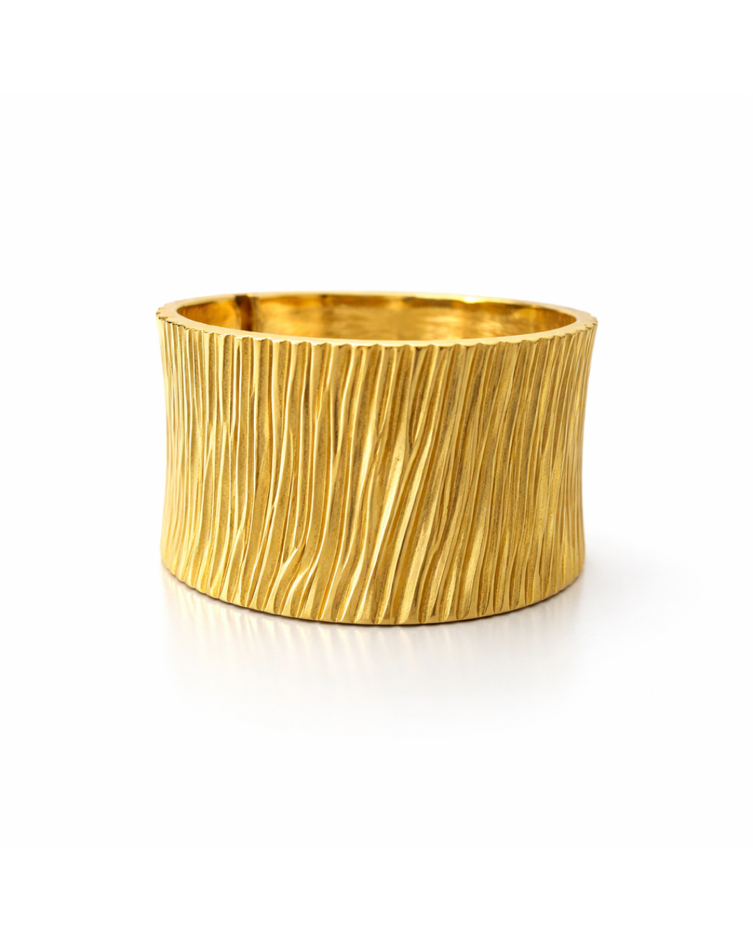 Bella : Gold Plated Textured Openable Cuff