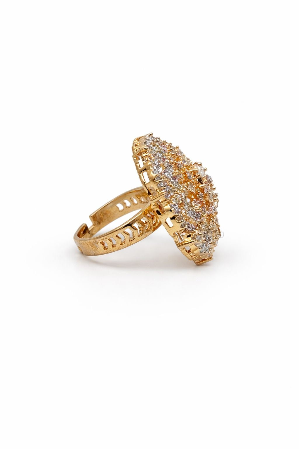 Shriya : Gold Plated AD Adjustable Ring