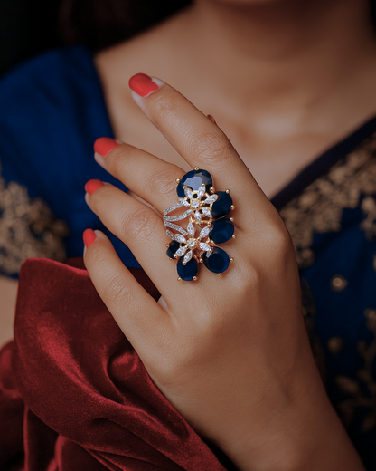Amaya : Gold Plated Adjustable AD Ring