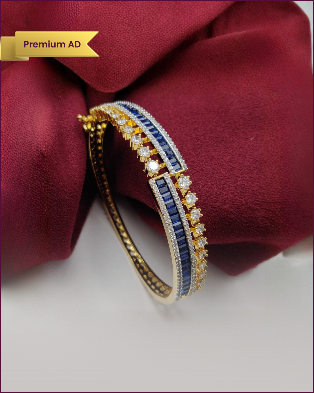 Indah : Gold Plated AD Bangle Set (2.4)