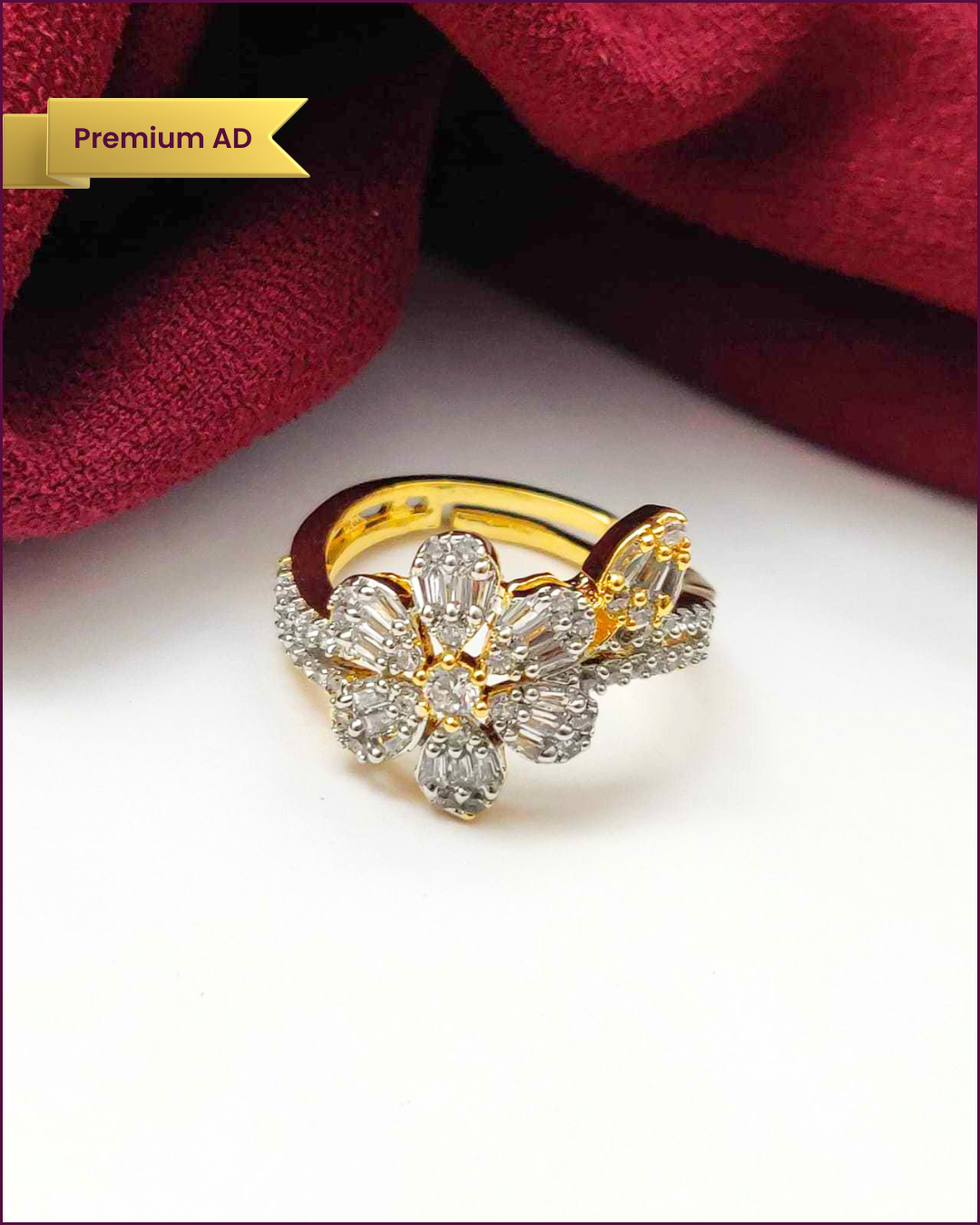 Valora : Gold Plated Adjustable AD Ring
