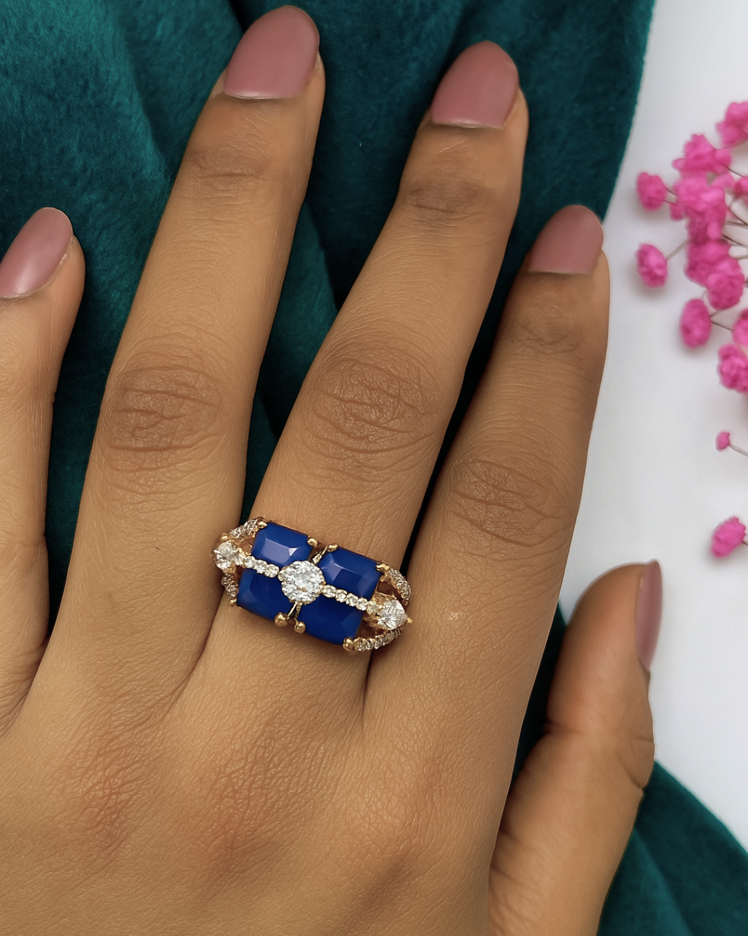 Zuzu : Gold Plated Adjustable AD Ring