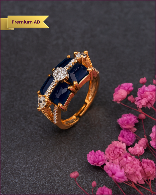 Zuzu : Gold Plated Adjustable AD Ring