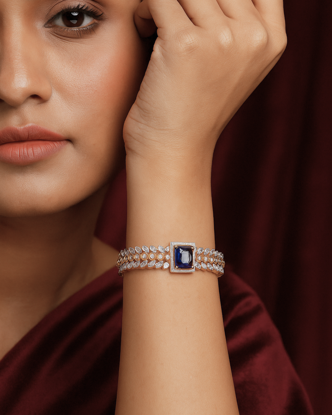 Tarini : Gold Plated AD Kada  (2.4)