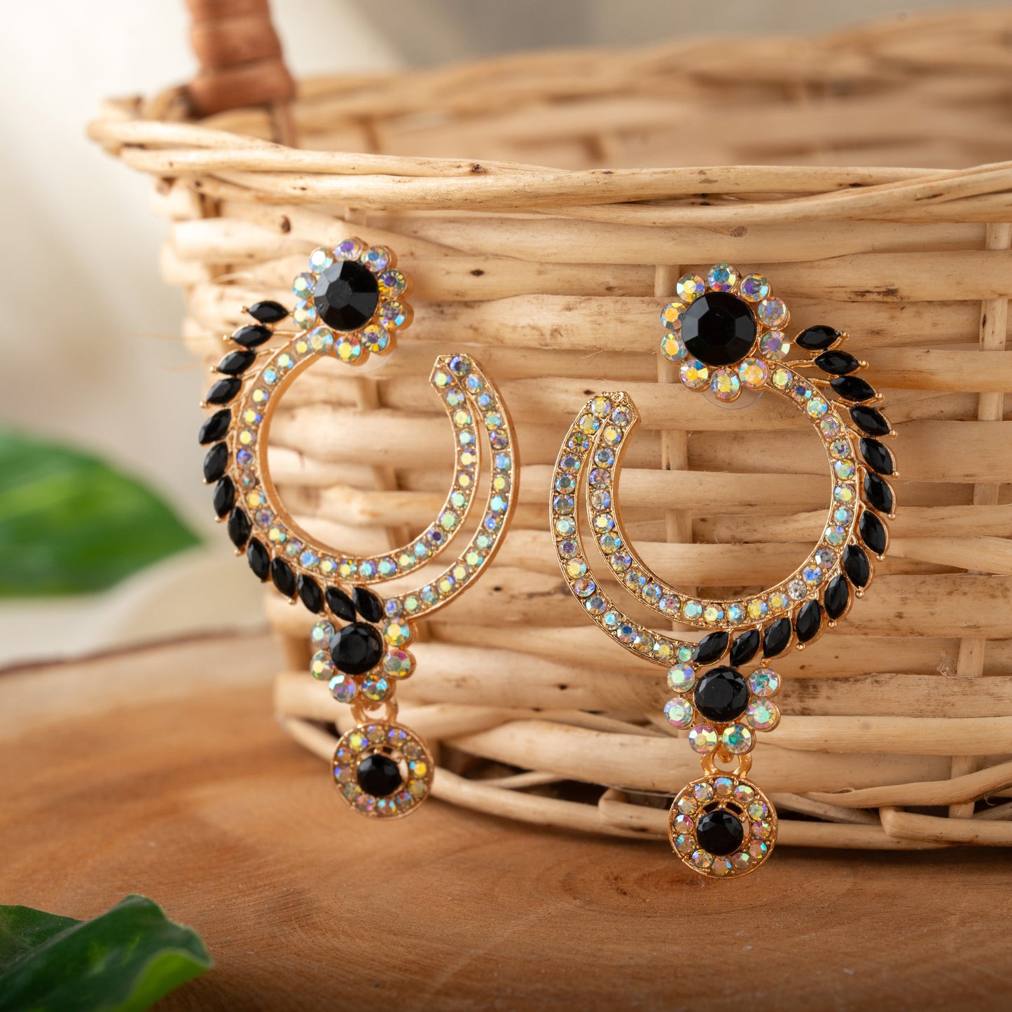 Manjari : Gold Plated AD Earrings