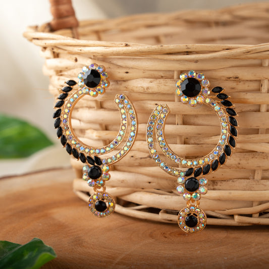 Manjari : Gold Plated AD Earrings