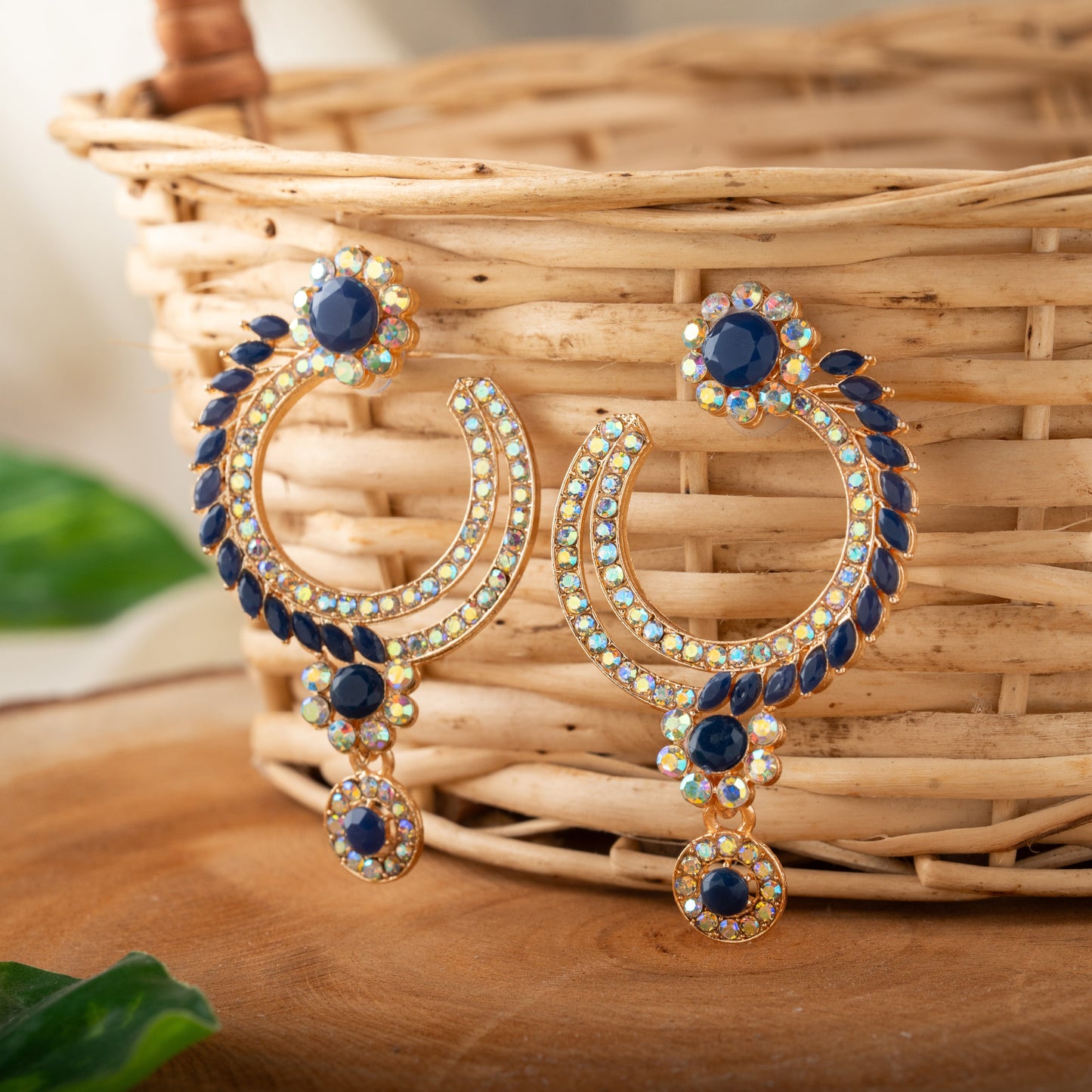 Manjari : Gold Plated AD Earrings