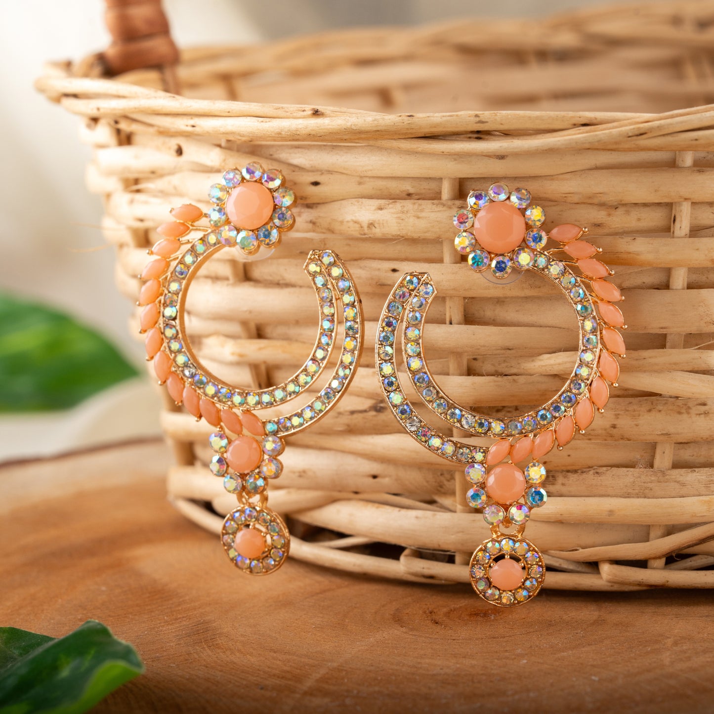 Manjari : Gold Plated AD Earrings
