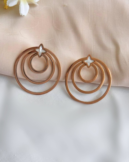 Cosmic Circles : Anti - Tarnish Earrings
