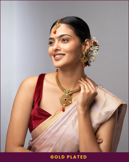 Saanjh : Gold Plated Necklace Set